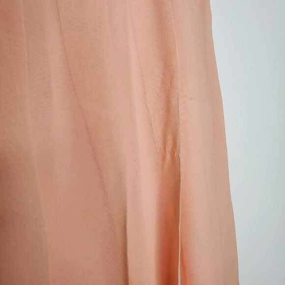 Y2K 00s 2005 Banana Republic Pastel Pink 100% Silk Tulle Pleated Mini Skirt Sz 4 - Picture 4 of 7